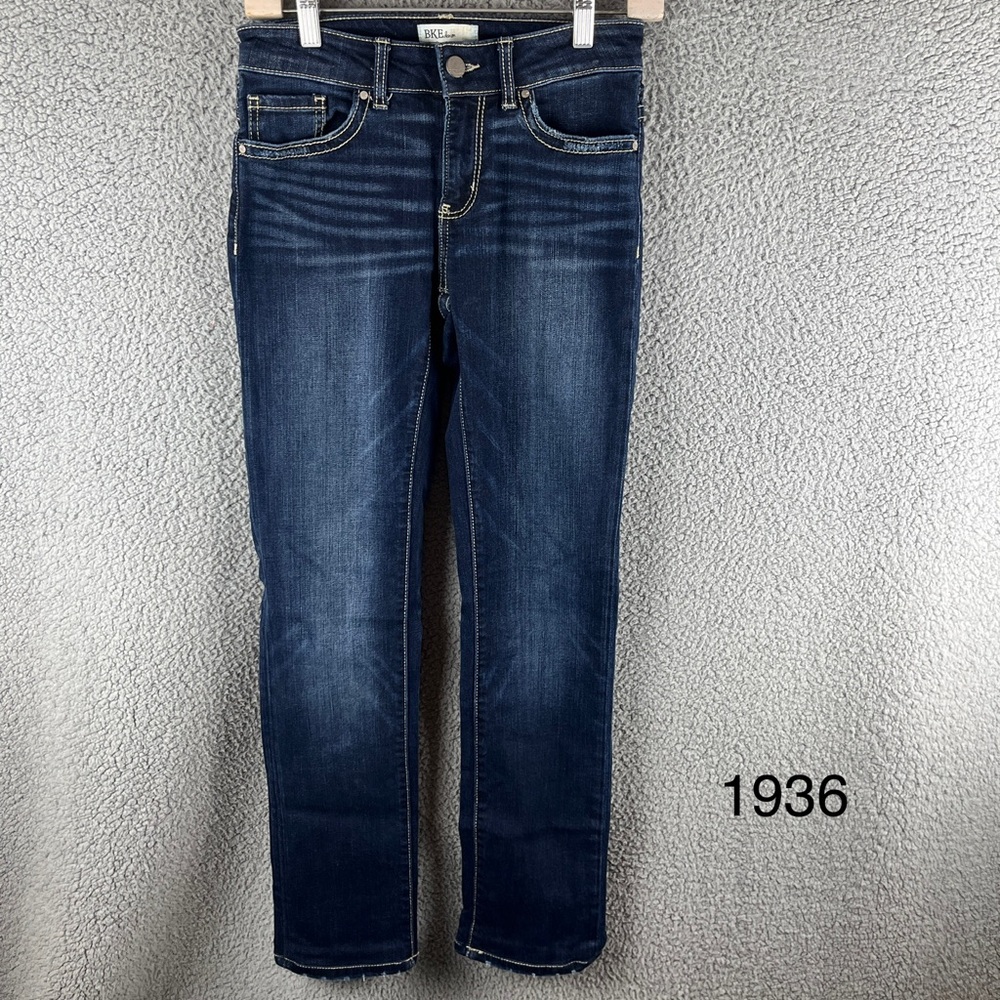 BKE Denim Women’s Stella Straight Dark Blue Jeans Size 27x28.5